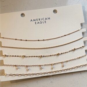 American Eagle choker necklaces set of 5